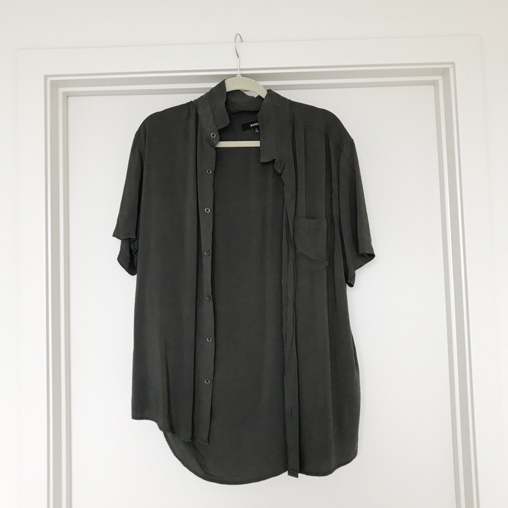 Banks button up cardigan olive green